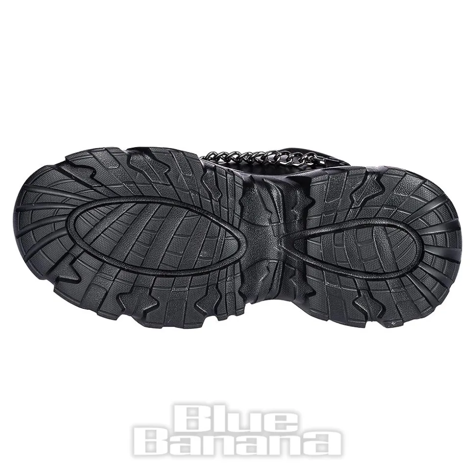 Bleeding Heart Skull Chain Trainers (Black)