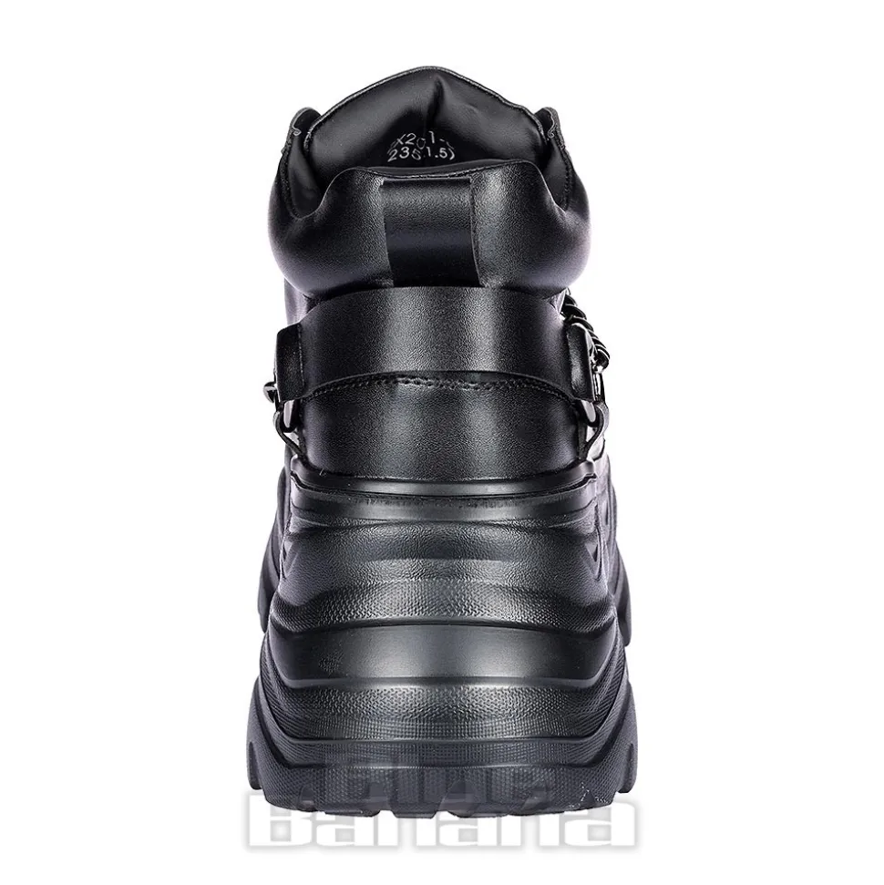 Bleeding Heart Skull Chain Trainers (Black)