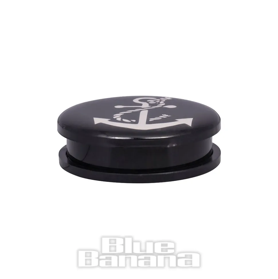 Blue Banana Acrylic Anchor Ear Plug 26 - 36mm (Black/White)
