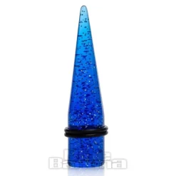 Blue Banana Acrylic Glitter Ear Stretcher 12-18mm (Blue)