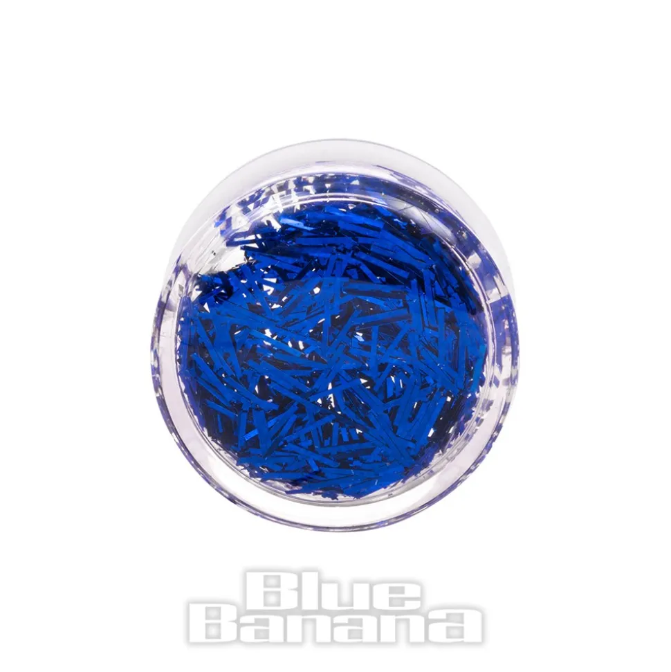 Blue Banana Acrylic Glitter Ear Plug 8-20mm (Blue)