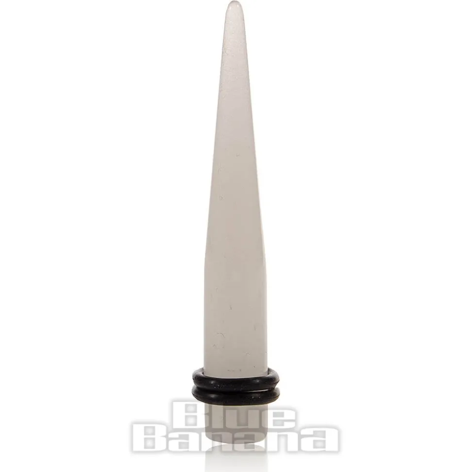 Blue Banana Acrylic Glow In The Dark Ear Stretcher (White)