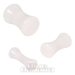 Blue Banana Acrylic Glow In The Dark Ear Plug 2-20mm (White)
