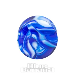 Blue Banana Acrylic Marble Ear Plug 10-20mm (Blue)