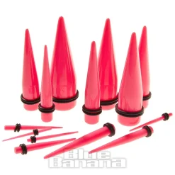 Blue Banana Acrylic Neon Ear Stretcher (Pink)