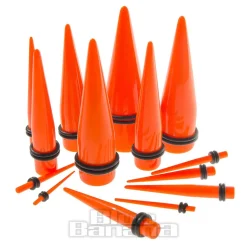 Blue Banana Acrylic Neon Ear Stretcher (Orange)