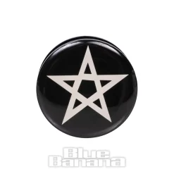 Blue Banana Acrylic Pentagram Ear Plug 26-36mm (Black/White)