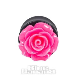 Blue Banana Acrylic Rose Ear Plug 8-22mm (Dark Pink)