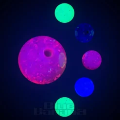 Blue Banana Acrylic UV 8mm Assorted Glitter Balls (Pack Of 10)