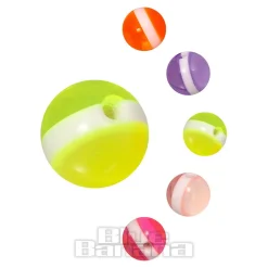 Blue Banana Acrylic UV 8mm Assorted Stripey Balls (Pack Of 10)