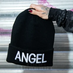 Blue Banana Angel Beanie Hat (Black)
