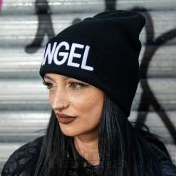 Blue Banana Angel Beanie Hat (Black)