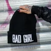 Blue Banana Bad Girl Beanie Hat (Black)