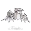 Blue Banana Bat & Stone Hair Clip (Silver)