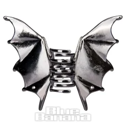Blue Banana Bat Wings Hair Clip (Black)