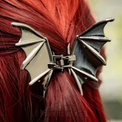 Blue Banana Bat Wings Hair Clip (Black)