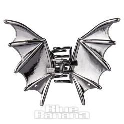 Blue Banana Bat Wings Hair Clip (Black)