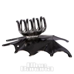 Blue Banana Bat Wings Hair Clip (Black)