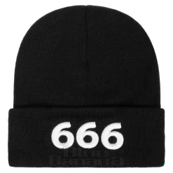 Blue Banana 666 Beanie Hat (Black)
