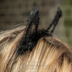 Blue Banana Big Lace Ears Headband (Black)