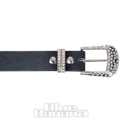 Blue Banana Bitch Belt (Black/Crystal)