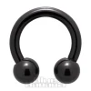 Blue Banana Black Titanium Circular Barbell (Black)