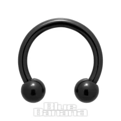 Blue Banana Black Titanium Circular Barbell (Black)