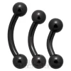 Blue Banana Black Titanium Curved Barbell (Black)