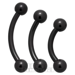 Blue Banana Black Titanium Curved Barbell (Black)