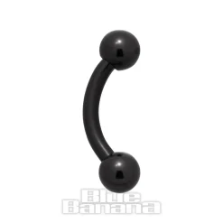 Blue Banana Black Titanium Curved Barbell (Black)