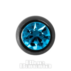 Blue Banana Black Titanium 5mm Jewelled Ball (Zircon)