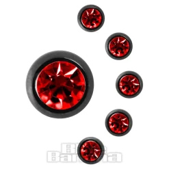 Blue Banana Black Titanium 5mm Jewelled Ball (Siam)