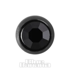 Blue Banana Black Titanium 3mm Jewelled Ball (Black)