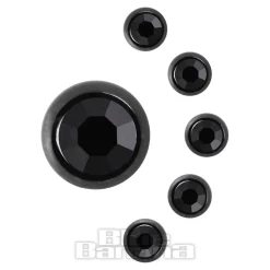 Blue Banana Black Titanium 3mm Jewelled Ball (Black)