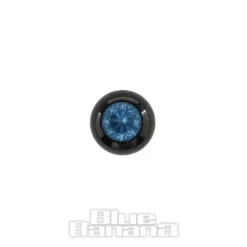 Blue Banana Black Titanium 3mm Jewelled Ball (Aqua)