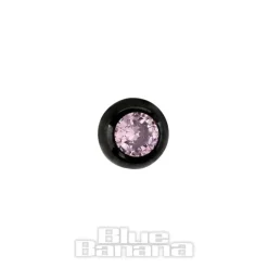 Blue Banana Black Titanium 3mm Jewelled Ball (Rose)