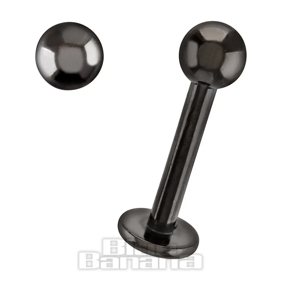 Blue Banana Black Titanium 1.6mm Labret (Black)