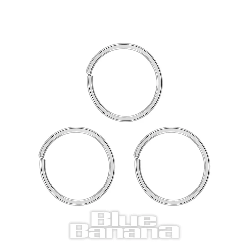 Blue Banana Box 3 Nose Ring Set (Silver)