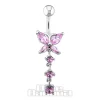 Blue Banana Butterfly Navel Bar (Rose)