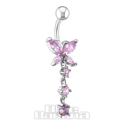 Blue Banana Butterfly Navel Bar (Rose)