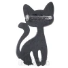 Blue Banana Cat Brooch (Grey)