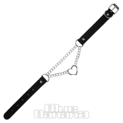 Blue Banana Chain Heart Choker (Black)