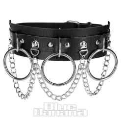 Blue Banana Chains & Rings Choker (Black)