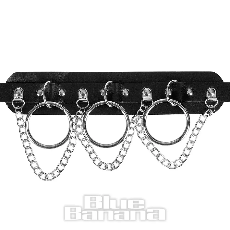 Blue Banana Chains & Rings Choker (Black)