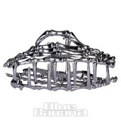 Blue Banana Claw Skeleton Hand Hair Clip (Black)