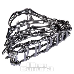 Blue Banana Claw Skeleton Hand Hair Clip (Black)