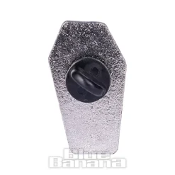 Blue Banana Coffin Pin Badge (Black)