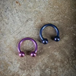 Blue Banana Coloured Titanium 1.6mm Circular Barbell (Purple)