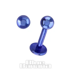 Blue Banana Coloured Titanium 1.2mm Labret (Blue)