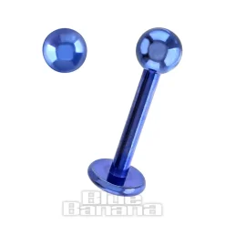 Blue Banana Coloured Titanium 1.2mm Labret (Blue)